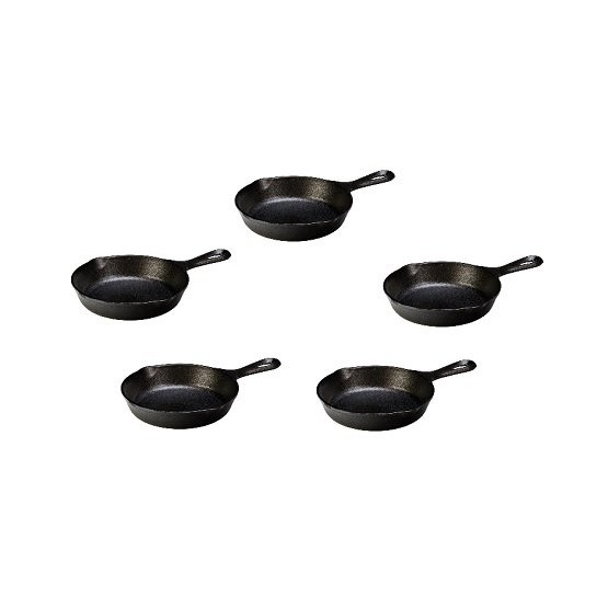 Impregnuotų 16 cm KamadoClub ketaus keptuvėlių rinkinys, 5 vnt.