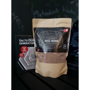 Raudono vyno statinių dulkės šaltam rūkymui, 450 g